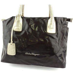Authentic Salvatore Ferragamo Tote Bag Tote Shoulder Bag USED